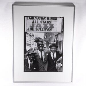 Vintage William Claxton framed print Earl ‘Fatha’ Hines All Stars Jazz photo